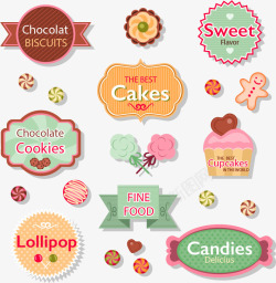棉花标签9款创意甜品标签高清图片