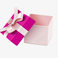粉色简约礼物盒装饰图案素材