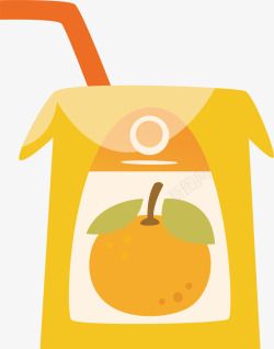 卡通橘子手绘卡通食物饮料橘子汁矢量图高清图片