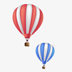 条纹气球卡通热气球矢量图高清图片