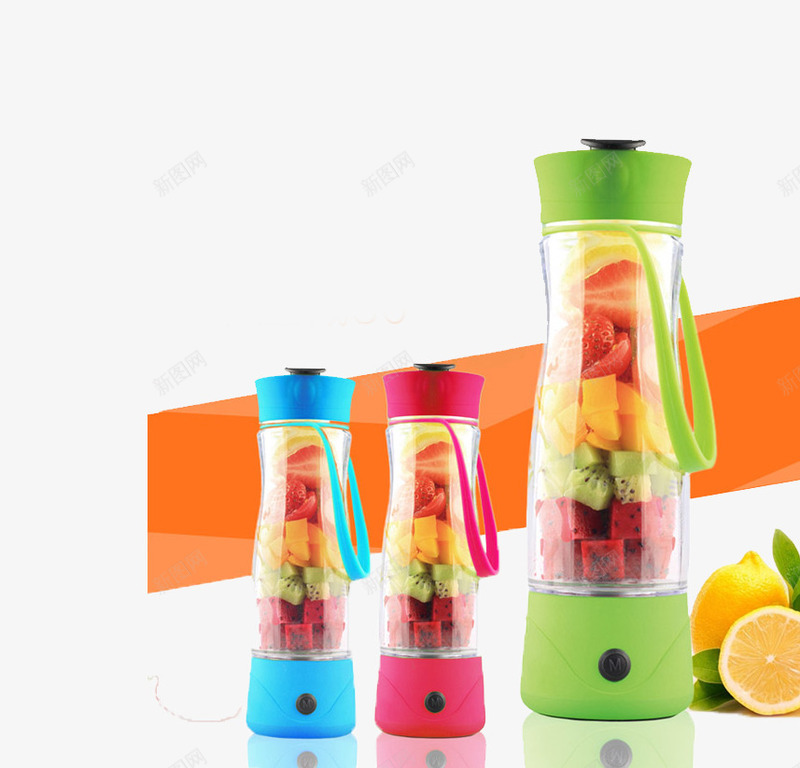 小型榨汁机png免抠素材_88icon https://88icon.com 产品实物 塑料 果汁机