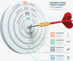 飞镖创意数据分析图表矢量图高清图片