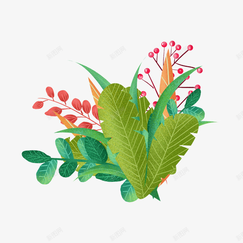 小清新草地植物png免抠素材_88icon https://88icon.com 小清新 植物 自然 草地