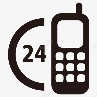 24节气背景联系方式黑色创意手机图标矢量图图标