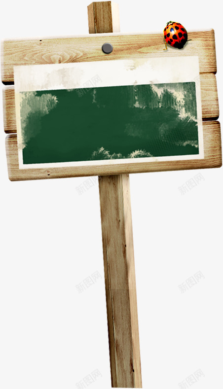 手绘绿色黑板木板瓢虫png免抠素材_88icon https://88icon.com 木板 瓢虫 绿色 设计 黑板