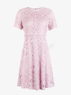 粉色气质蕾丝裙素材