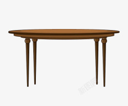 4条腿支撑的木桌素材