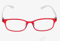 半框眼睛架红色眼镜架高清图片