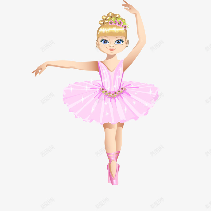 粉色裙装芭蕾舞女孩矢量图ai免抠素材_88icon https://88icon.com 世界舞蹈日 女孩 练习 芭蕾舞 跳舞 矢量图