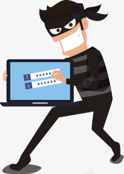黑客盗取密码矢量图素材