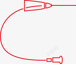 红色针头矢量图素材