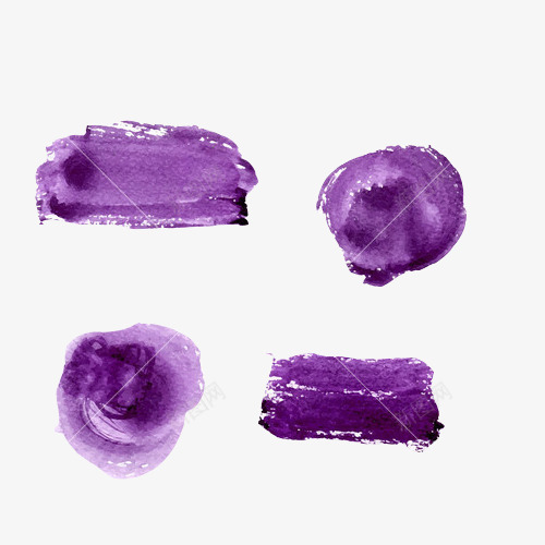 紫色水墨图纹片png免抠素材_88icon https://88icon.com 圆形 笔触 紫色水彩 装饰 装饰素材 长方形