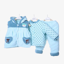 蓝色宝宝睡衣套装素材