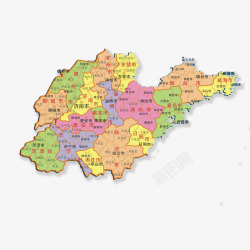 中国省份地图山东地图高清图片