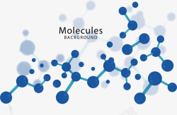 分子示意图蓝色化学分子矢量图高清图片