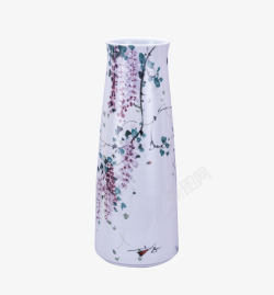 中式陶瓷落地灯实物植物花卉陶瓷花瓶高清图片