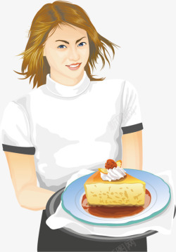 蛋糕店服务员素材