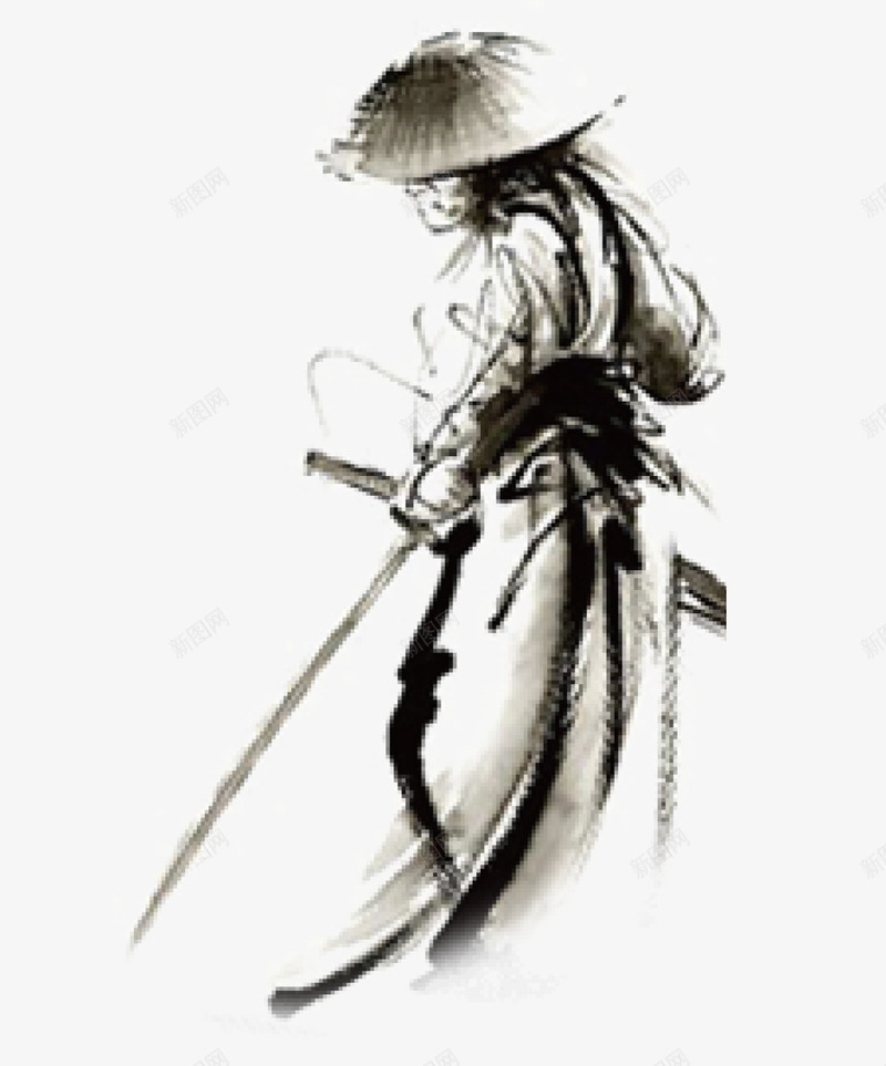中国风侠客002png免抠素材_88icon https://88icon.com 中国风 人物 侠客 侠客水墨画 剑 古装 水墨 舞剑