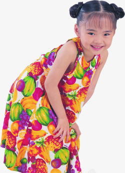 水果裙子夏日水果花纹裙子女孩高清图片