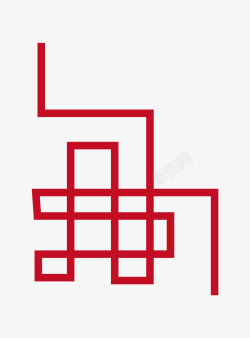 中式卡通红色边框样式装饰图案矢量图素材