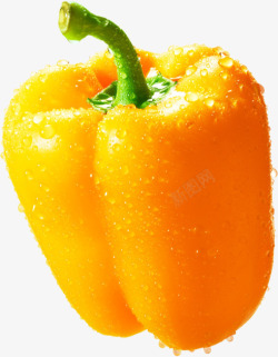黄色爱心素材黄色青椒蔬菜高清图片