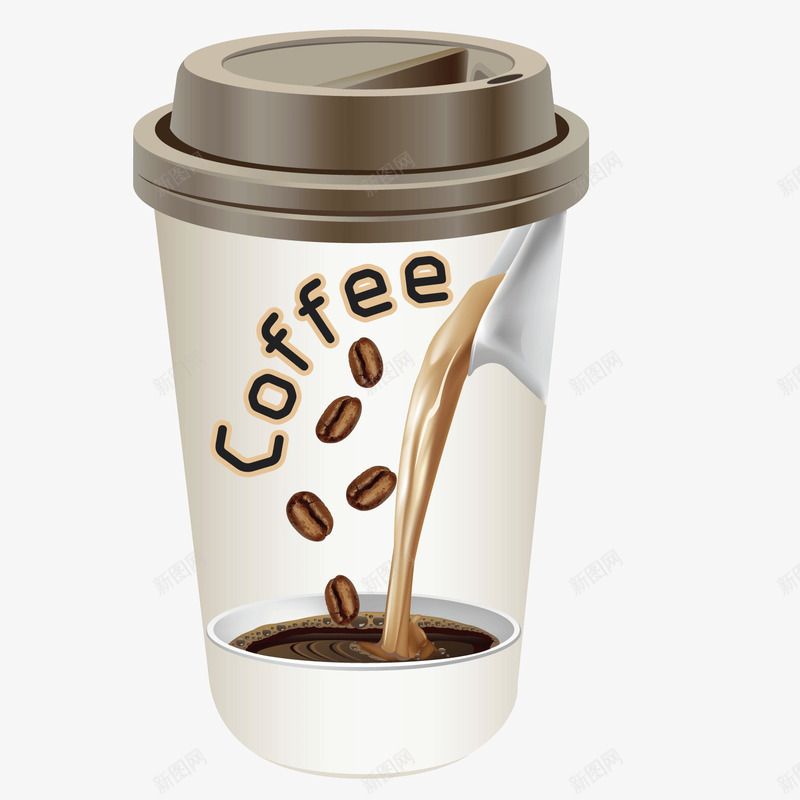 一次性杯子咖啡杯塑料矢量图ai免抠素材_88icon https://88icon.com 一次性杯子 咖啡杯 塑料 矢量图