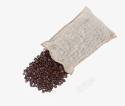 一麻袋咖啡豆素材