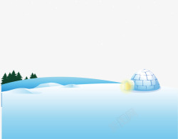 雪景北极雪矢量图素材