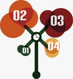 创意树形标签PPT元素矢量图素材