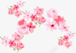 粉色花朵唯美婚庆素材