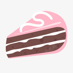 粉色圆弧蛋糕食物元素矢量图素材