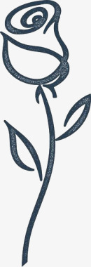 花卉手绘线条玫瑰图标图标