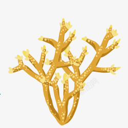 鹿角开花的珊瑚礁矢量图素材