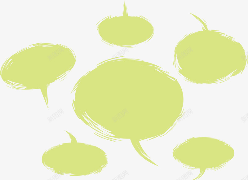 绿色对话框矢量图ai免抠素材_88icon https://88icon.com AI 卡通 圆形 对话框 手绘 椭圆 涂鸦 线条 绿色 矢量图