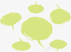 绿色对话框矢量图素材