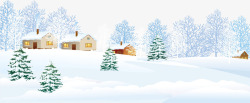 雪地小屋白色冬日雪地高清图片