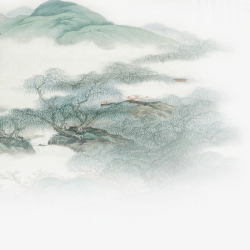 中国风水墨画山水图素材