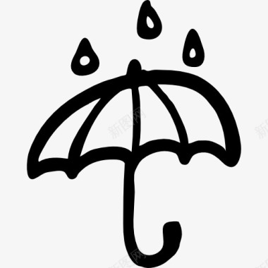 漂浮的雨滴雨图标图标