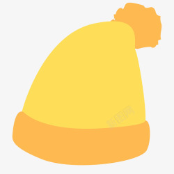 冬天一个黄色帽子图矢量图素材