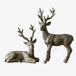 大气磅礴美式乡村麋鹿大摆件高清图片