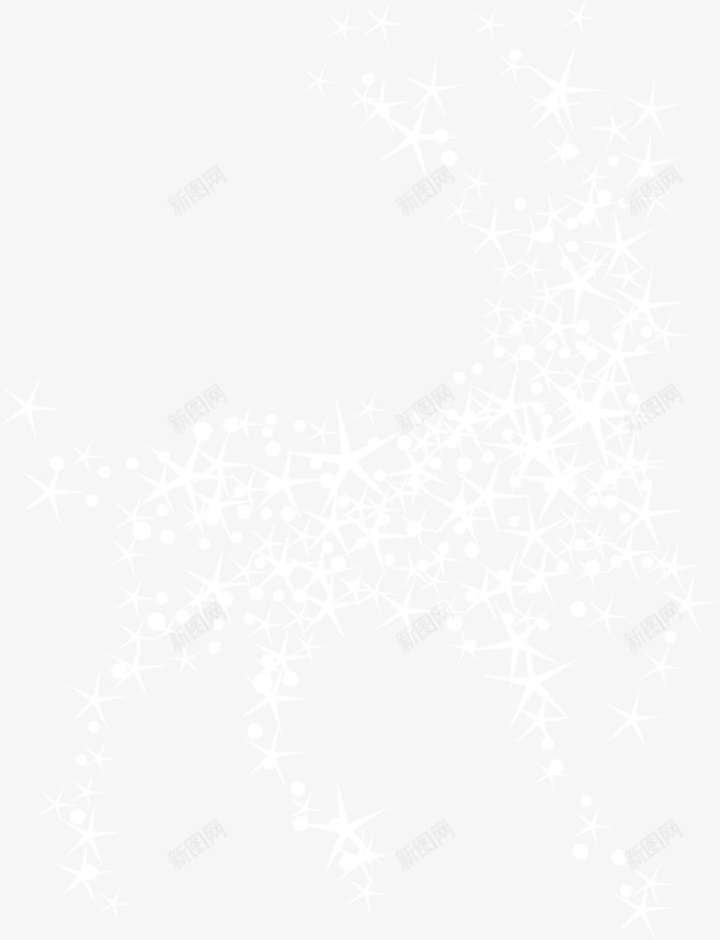 星光麋鹿png免抠素材_88icon https://88icon.com 圣诞 星光 星光点点 白色 麋鹿