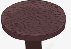 小清新棕色木椅素材