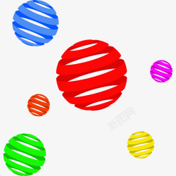 圆形球体漂浮素材