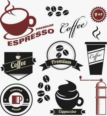 logo手绘咖啡图标矢量图图标