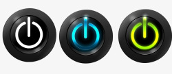 黑色按钮设计金属风格黑色开关科技感按钮高清图片