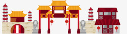 中国风牌坊中式建筑高清图片