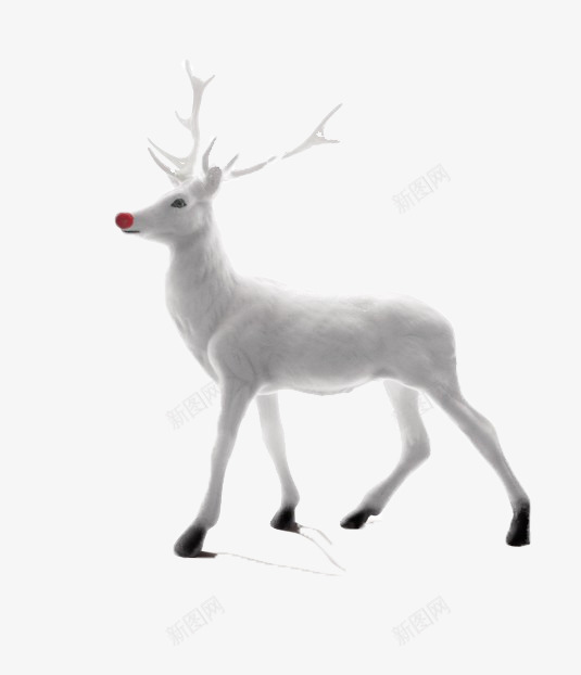 白色简约圣诞麋鹿png免抠素材_88icon https://88icon.com 圣诞 白色 简约 麋鹿