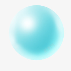 荧光蓝色球素材