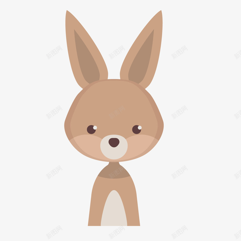 一只扁平化的小兔子矢量图ai免抠素材_88icon https://88icon.com 兔子 卡通兔子 小兔子 扁平化 棕色 生物世界 野生动物 矢量图