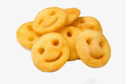 薯饼堆落的笑脸薯饼高清图片